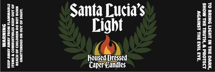 Santa Lucia's Light - House-Dressed Taper Candle