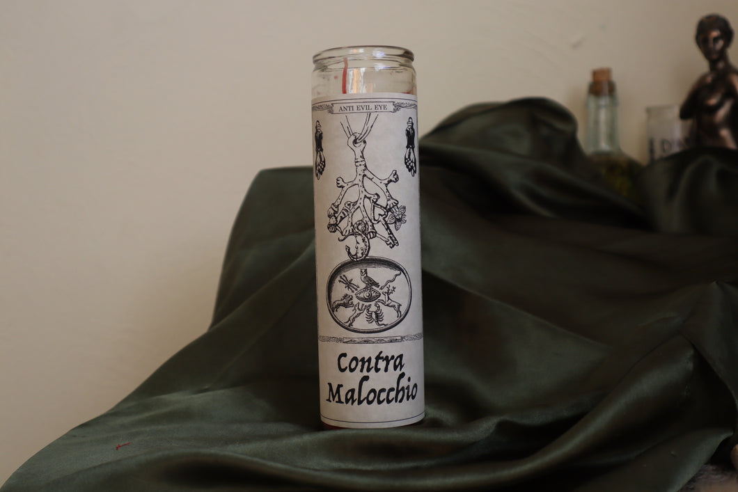 Contra Malocchio - Anti Evil Eye - Seven Day Candle