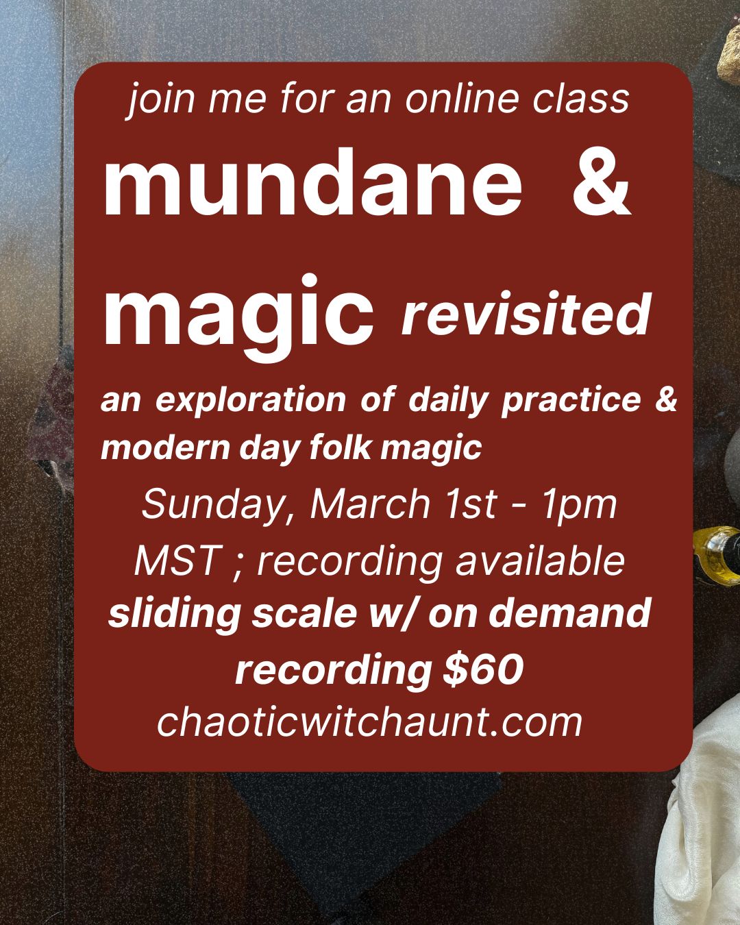 Mundane and Magic: Revisited