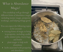 Load image into Gallery viewer, Abundance Magic - An Online Workshop by CWA
